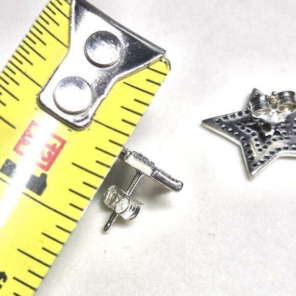 Authentic Pandora Sparkling Celestial Asymmetric Stars Stud Earrings Sterling - Picture 4 of 8